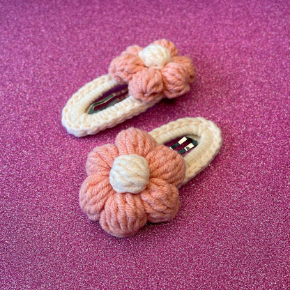 Daisy Duos - Crochet Snapclips